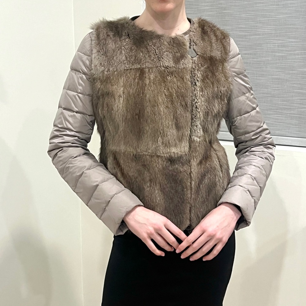 Moncler dawn jacket with mink fur